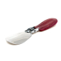 Preview: Trixi Gronau travel shoehorn, Cedric, stainless steel, leather Tejus aubergine, open back